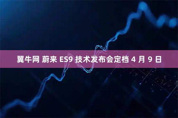 翼牛网 蔚来 ES9 技术发布会定档 4 月 9 日